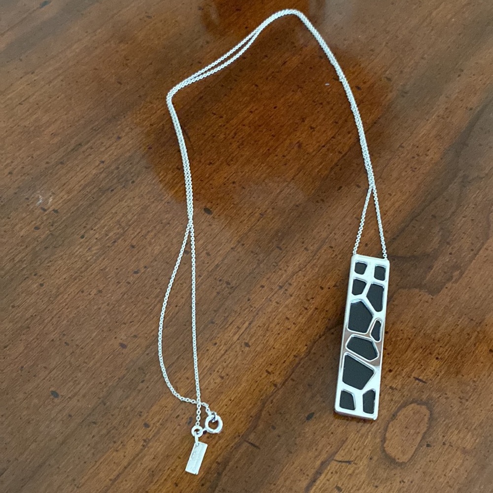 Altesse Necklace 30” black/silver